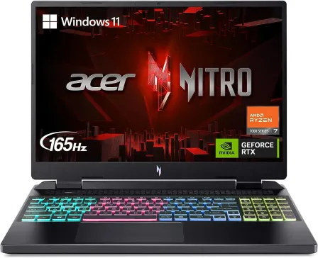 Ноутбук Acer Nitro 16 AN16-41-R6L1 / R7-7840HS / DDR4 16GB / SSD 1TB / RTX 4060 / WQXGA 16" Obsidian Black