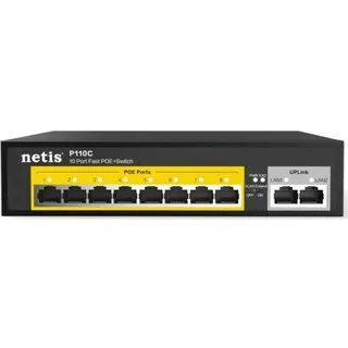 Коммутатор Netis P110C 8xFE PoE, 2xFE, неуправляемый